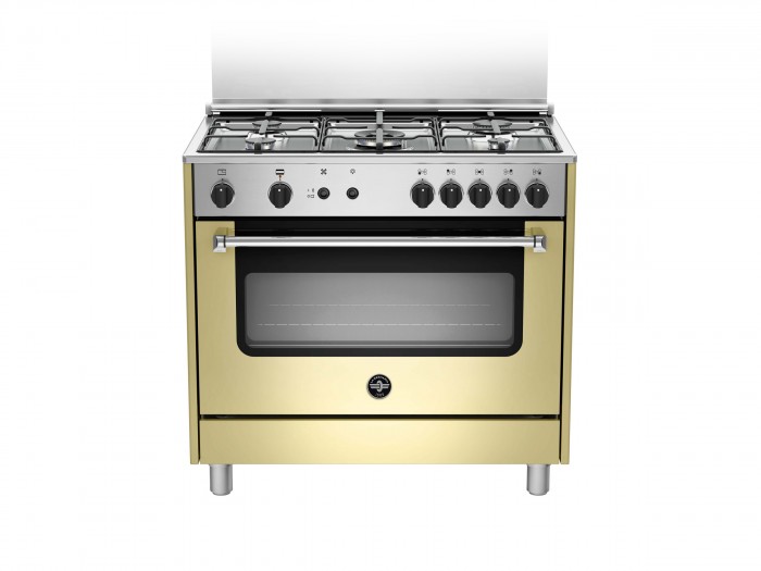 Cucina 5 fuochi forno gas statico 90x60 bianco - Falegnameria - ATLANTIC -  8056732557413